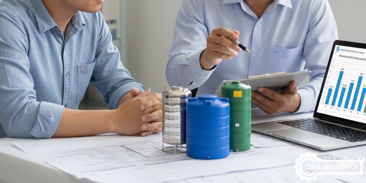 Kỹ sư tư vấn chọn bồn nước tiết kiệm chi phí